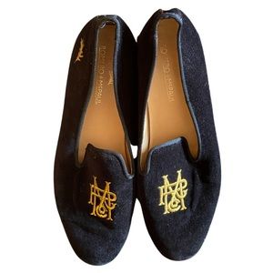 Men’s Romero Size 9 Black Velvet Slippers